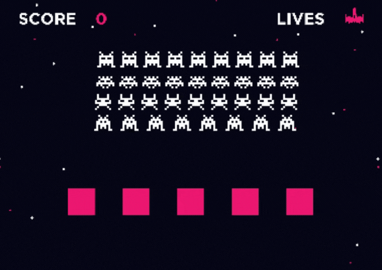 Space invaders gif do jogo